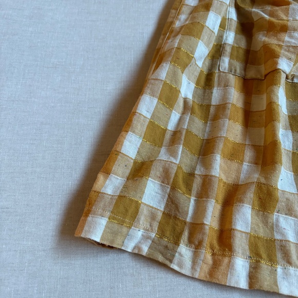 Ace and Jig Gingham Skirt in Golden Yellow - Picture 2 of 6